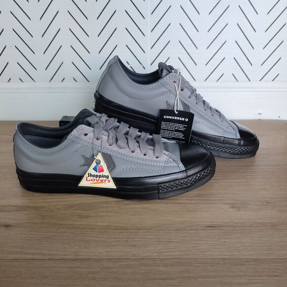 ⭐CONVERSE Star Player 76 Luxe Ox Leather Grey Sz 9.5 Women Shoes Sneaker A12406C - Picture 1 of 11